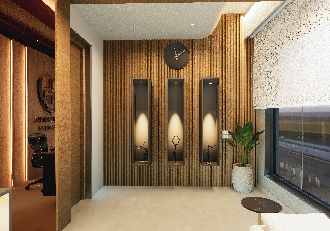 Hotel entrance at night